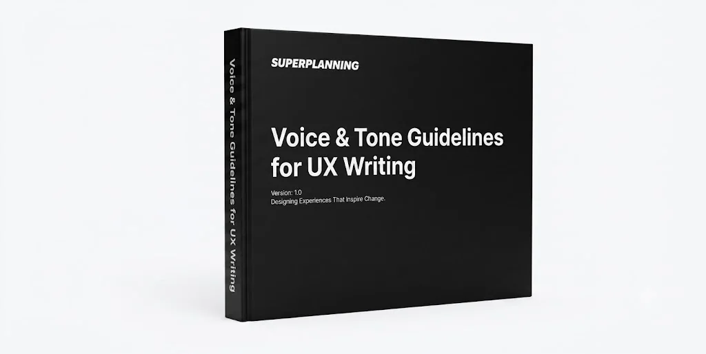 슈퍼플래닝 보이스앤톤 가이드라인 — Voice & Tone Guidelines for UX Writing